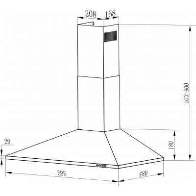Вытяжка кухонная Grunhelm GVK 214 W Винница