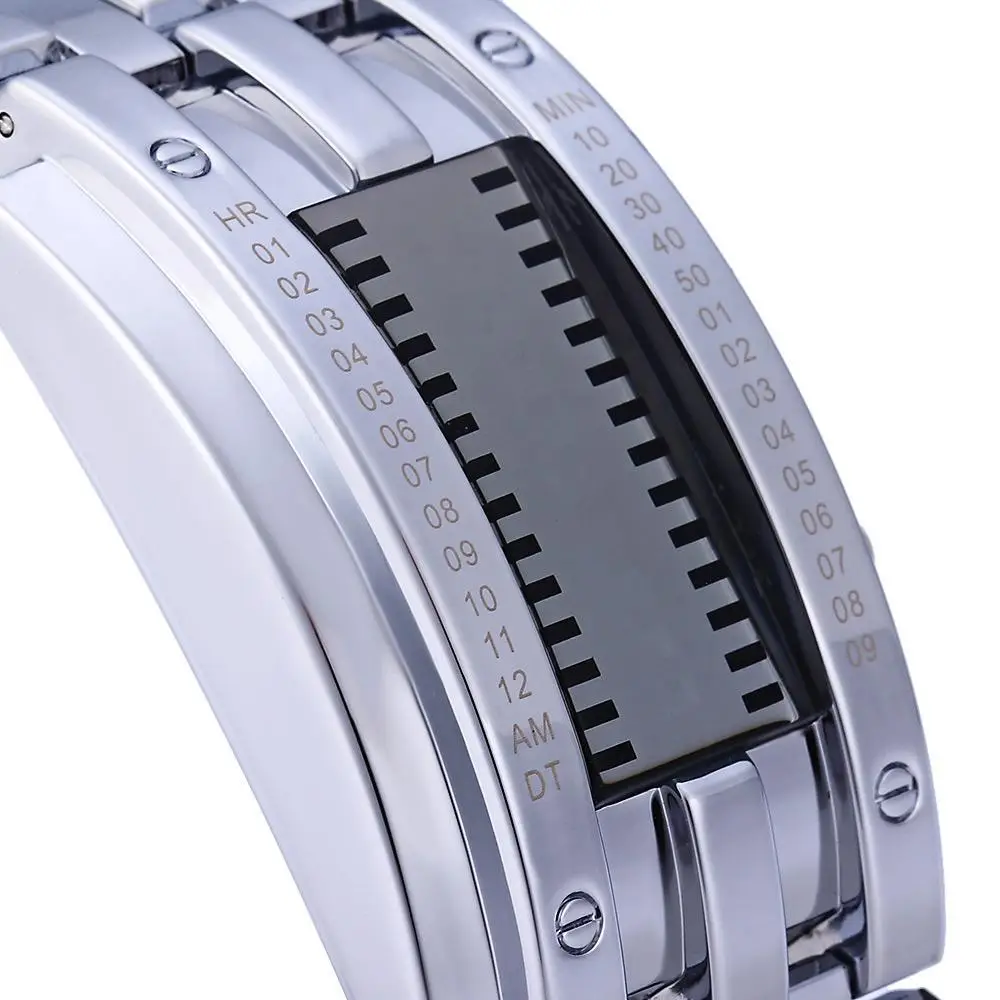 Уникальные бинарные мужские часы Skmei 0926 (Серебристый) Винница - изображение 9