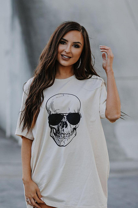 Футболка женская с принтом  42 Белая 2664082082 Днепр - изображение 1