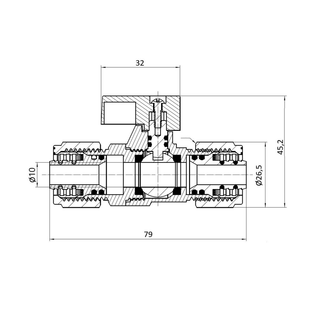 Кран кульовий обтискний Thermo Alliance Forte 16 SF263W15 Київ - фото 2