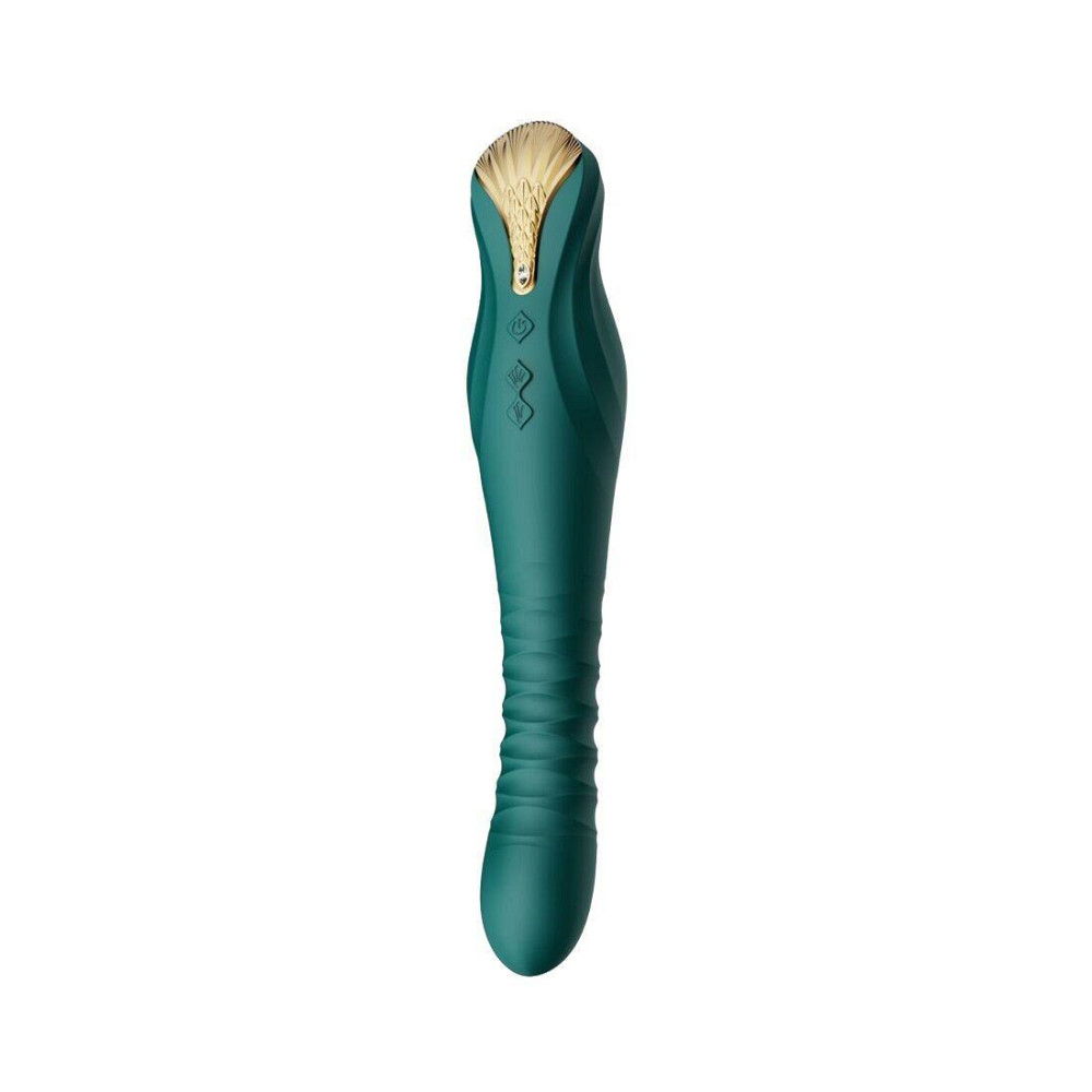 Смартвибратор-пульсатор Zalo — King Turquoise Green, кристалл Swarovski Sex Aura Киев - изображение 1