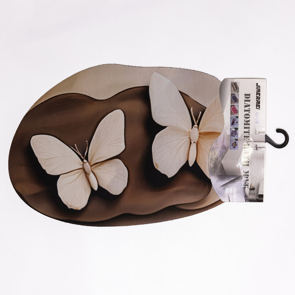 Jiamat Килимок для ванної кімнати з 3D-ефектом Hover Bloom 38*58 см діатомітовий Коричневий HP- Коломия - фото 4