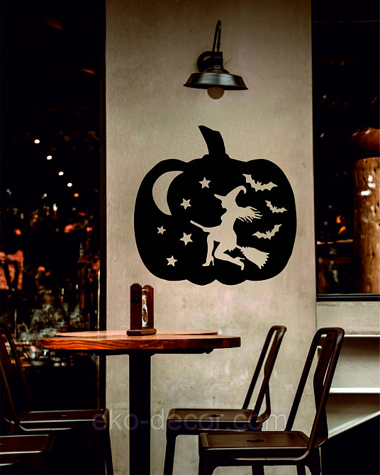 Декоративное настенное 3D Панно «Ведьма», Декор на стену с объемом 70*70 см, Черный Киев - изображение 9