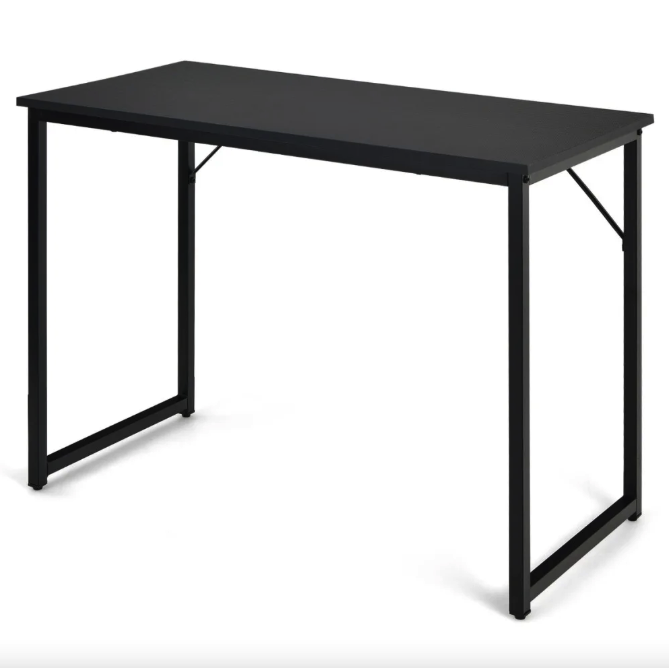 Письмовий стіл Costway Homart із сталевим каркасом чорний Київ - фото 1