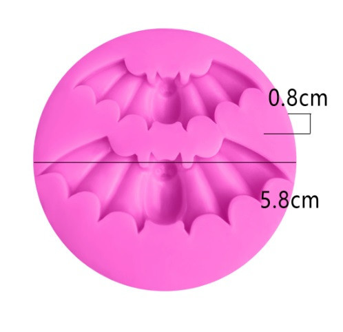 Молд силіконовий Кажани 58 мм рожевий Київ - фото 3
