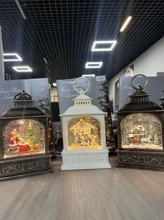 Hengda Санта Клаус Новогодний музыкальный фонарь ночник с подсветкой Xmas 24072D Київ