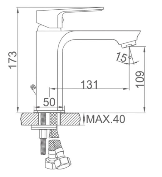 Смеситель для умывальника Ibergrif Trento M11006 (LL2013) оригинальный Харьков - изображение 2