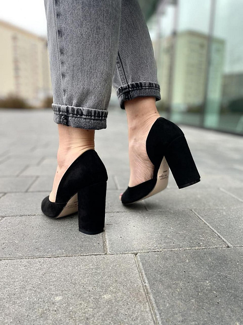 Туфлі жіночі SEE SEVEN чорні натуральна замша каблук 10 см (288/9534) Коломыя - изображение 10