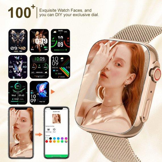 Женские умные смарт часы Smart Sensation + 2 ремешка (Pink) Винница - изображение 11