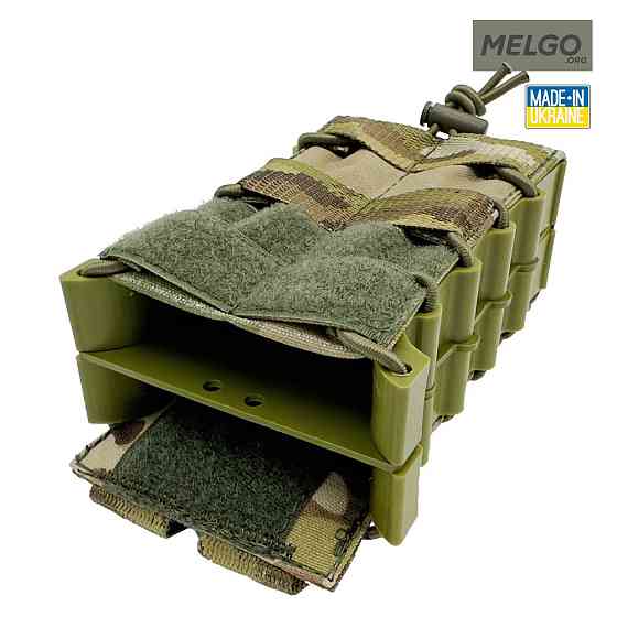 Підсумок під 2 магазини корпусний відкритий Cordura (Мультикам, Пиксель мм-14, Олива, Койот) Киев