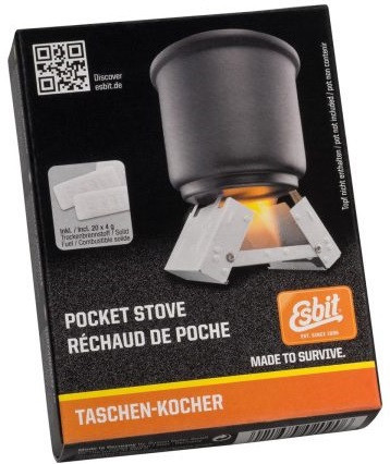 Туристичний Пальник твердопаливний + паливо 20 шт х 4 грам Esbit "Pocket stove" (002 090 00) Сталь Нововолинськ - фото 7