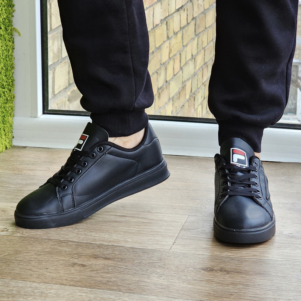 Мужские Кроссовки FILA Черные Кеды Фила Кожаные (размеры: 40,41,42,43,44) Видео Обзор Днепр - изображение 8