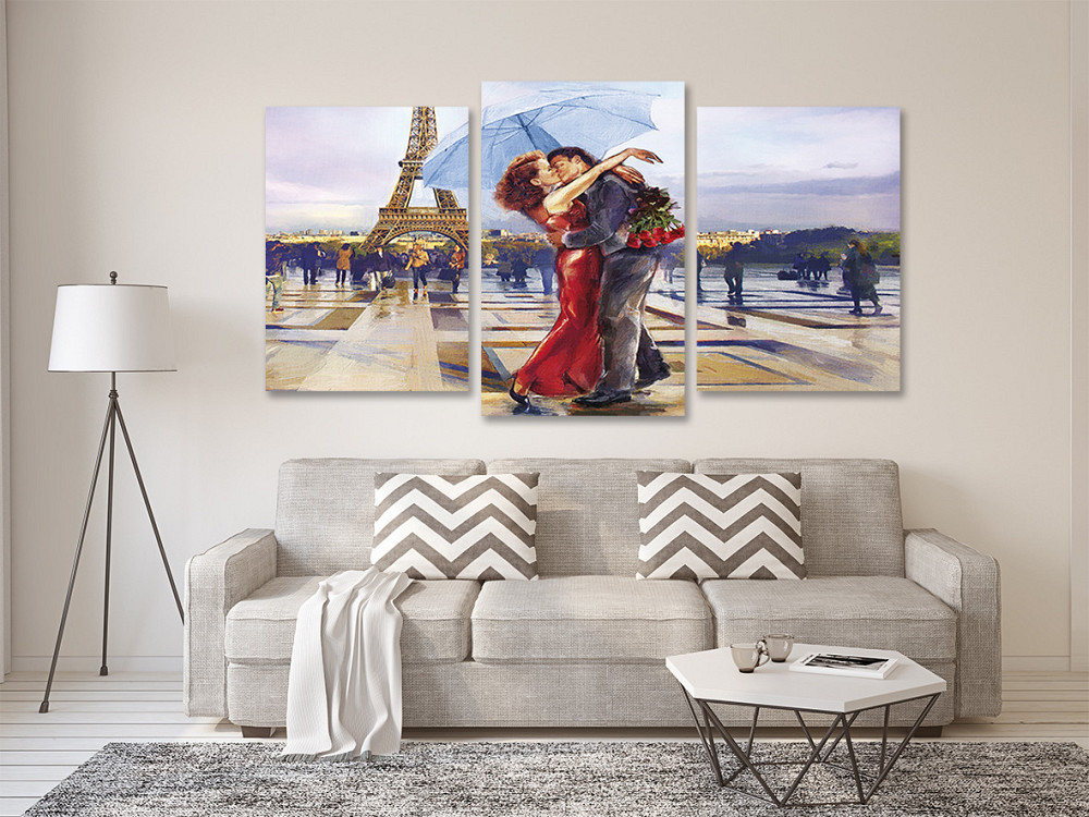 Модульна картина у вітальню/ спальню Париж кохання Art-517_3 100x150 см Київ - фото 2