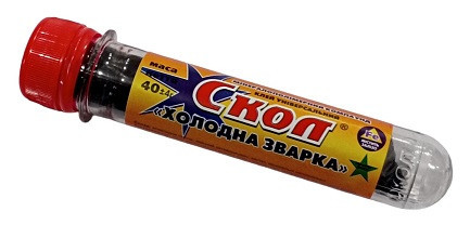Холодна зварка СКОЛ 40г. червоний Дніпро - фото 1