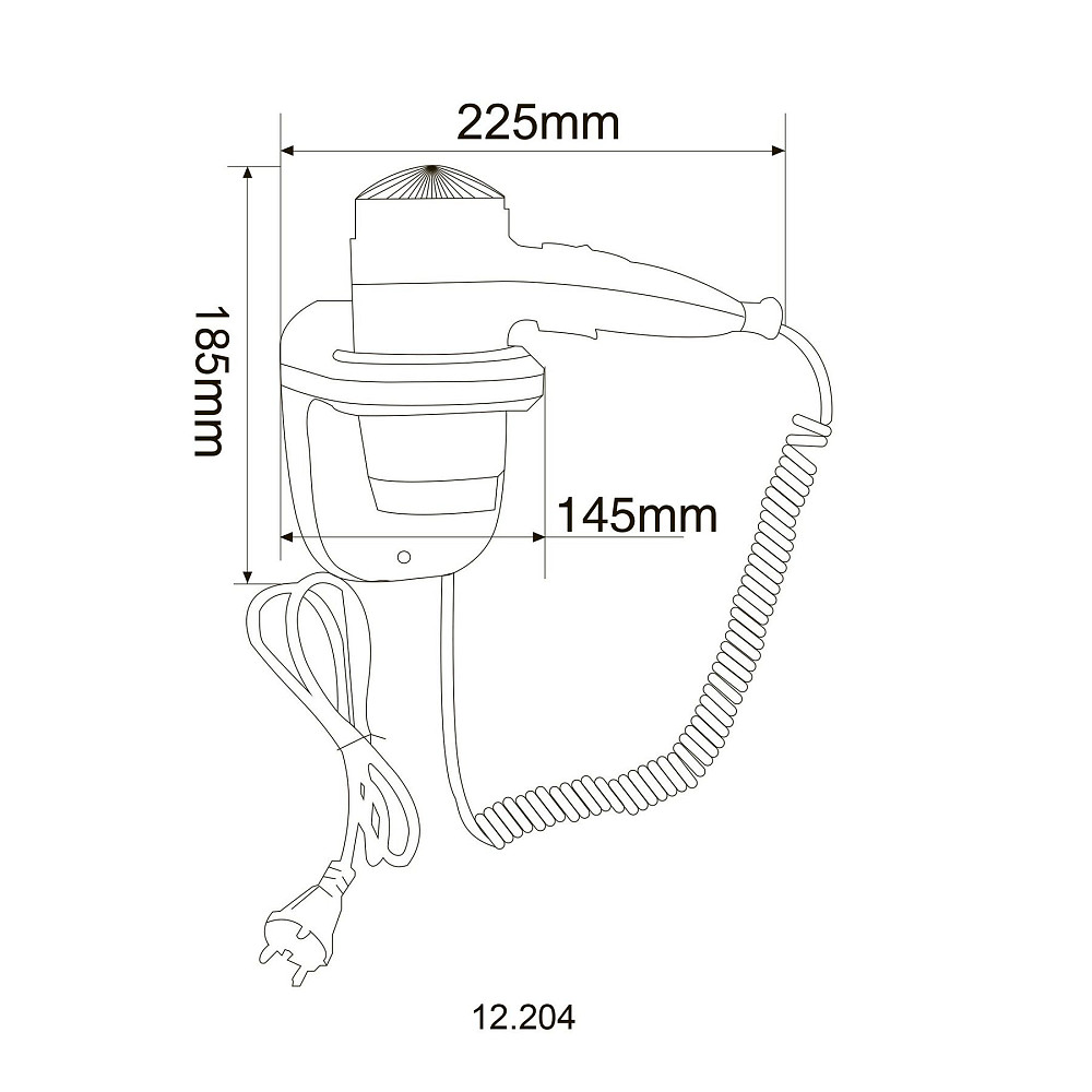 Фен HOTEC 12.204 ABS White Луцьк - фото 4