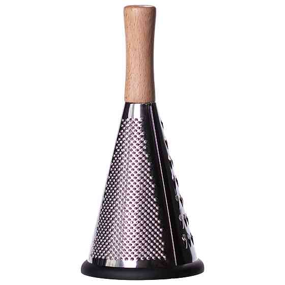 Ding Lanfang Conical three-sided stainless steel hand grater with wooden handle 11×24 (cm) HP-8 Коломыя