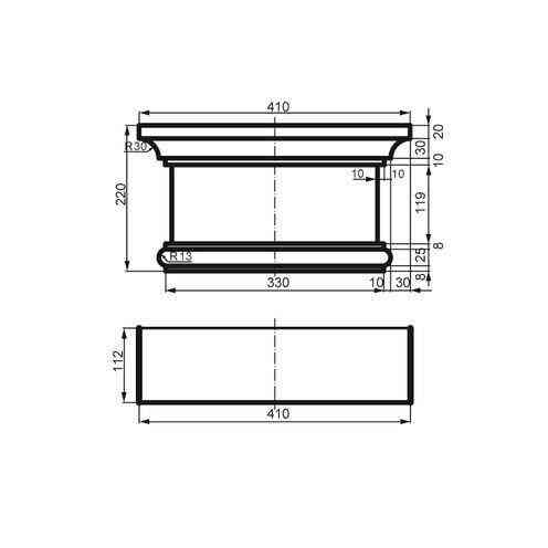Пилястр фасадный капитель Prestige Decor PC 111 Днепр
