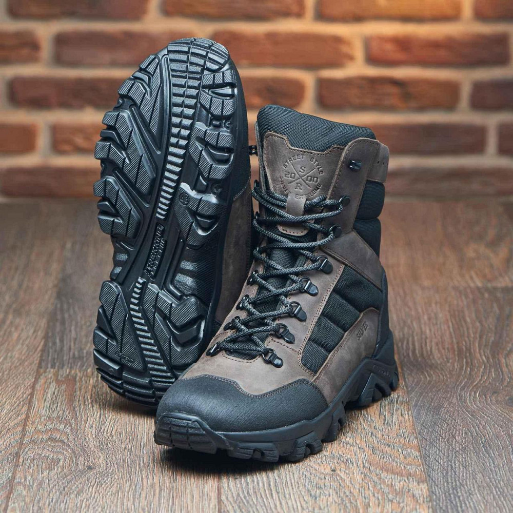Зимові, справжні чоловічі тактичні черевики, берці, вологостійкі, водонепронекні чорні Харків - фото 8