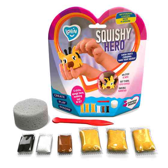 Набір для ліплення з повітряним пластиліном Squishy SquiRaff ТМ Lovin 70127 Вінниця