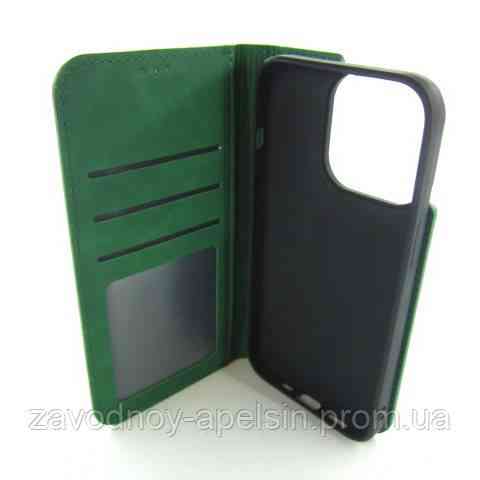Чехол книжка iPhone 13 Pro Premium Case (зеленый) Одеса