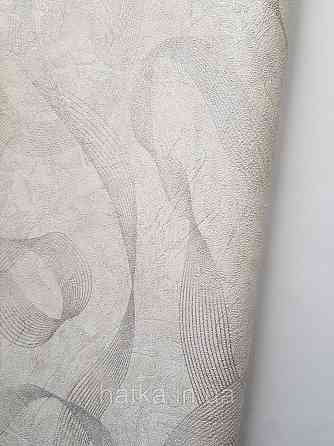 Шпалери метрові вінілові на флізеліні Sintra Vila абстракція зигзаги смуги молочні сріблясті 532508 Київ