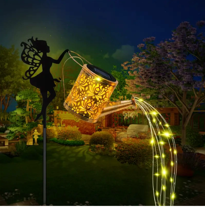 Садовый светильник Лейка с крючком 80 см на солнечной батарее 12 х 10.5 см Фея Одесса - изображение 2