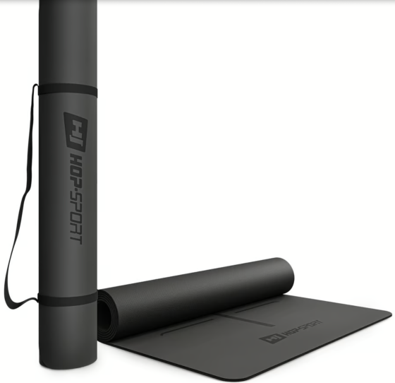 Йога-мат Hop-Sport PU 0,5см 183 x 68см HS-P005GM черный Киев