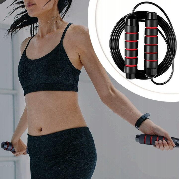 Скакалка, гімнастична, швидкісна для кросфіту з підшибниками, сталевий трос довжина 3 м, червона Кам'янець-Подільський - фото 6