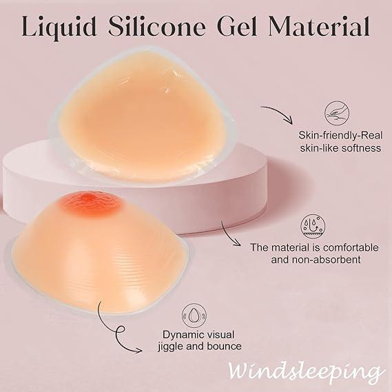 Реалістичні силіконові груди на самоклеючій основі IVITA розмір L / С / 34C / 36B / 38A 16*13*8 см Луцьк - фото 2