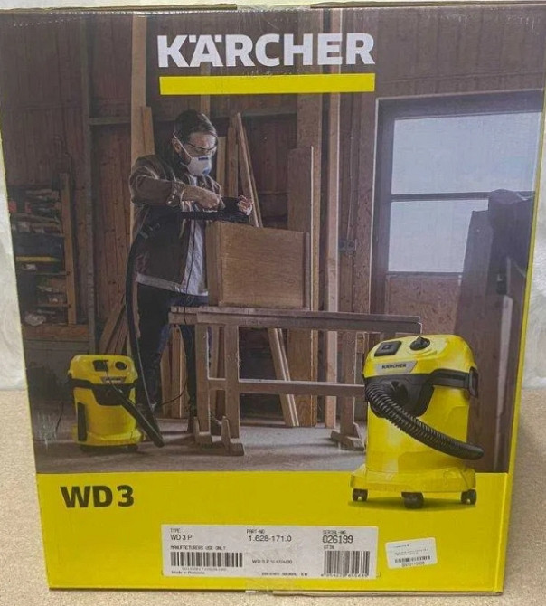 Профессиональный Пылесос: Karcher WD 3 P V-17/4 /20 Новый ! Киев - изображение 2