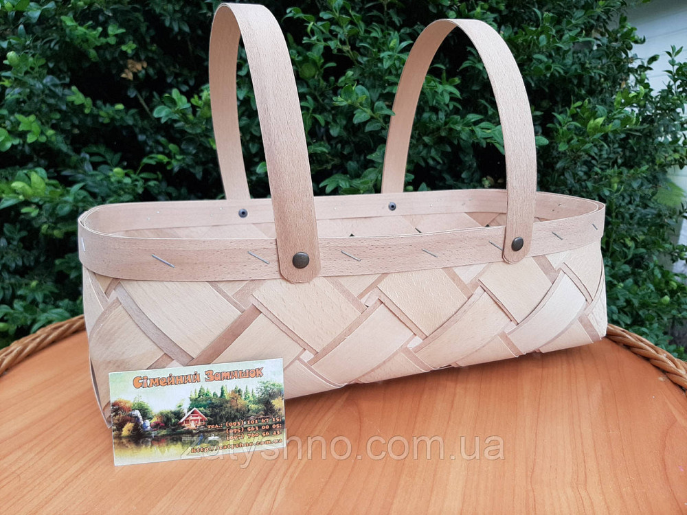 Корзина из шпона плетеная  с ручками Киев - изображение 10