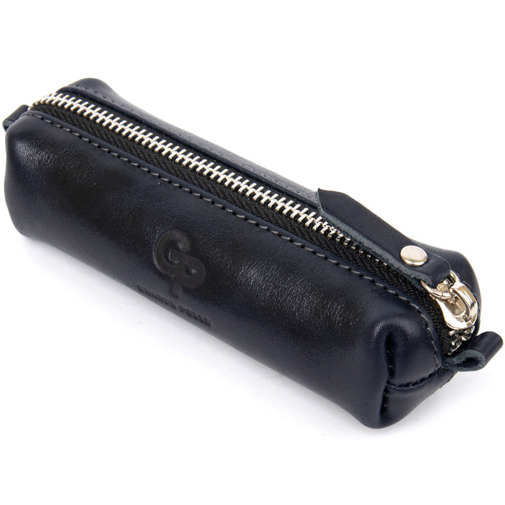 Шкіряна практична ключниця GRANDE PELLE 11340 Темно-синій Київ - фото 1