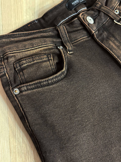 Джинси жіночі Ambrossa 602-1 кльош flared jeans коричневі, коричневий, 27, 27, 73 см, 100 см Київ - фото 16