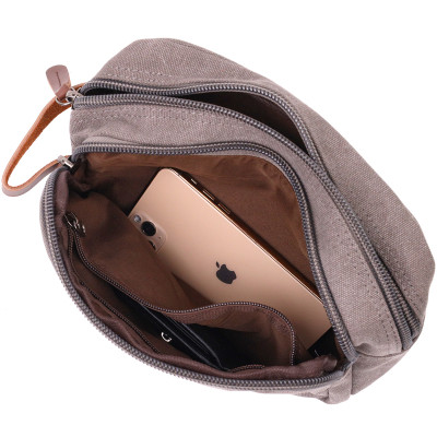 Сумка Vintage На два отделения из текстиля Серая (22230) Винница - изображение 9