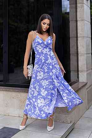 Літня довга сукня на запах  "Rita" | Норма і батал Ліловий, 50-52 Київ