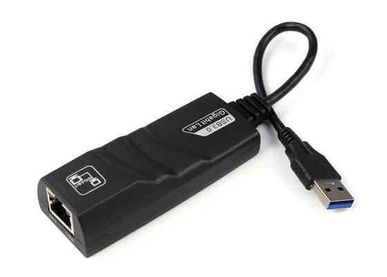 Перехідник USB 3.0 Type-A --> Ethernet RJ45 1000Mb Realtek RTL чорний Вінниця