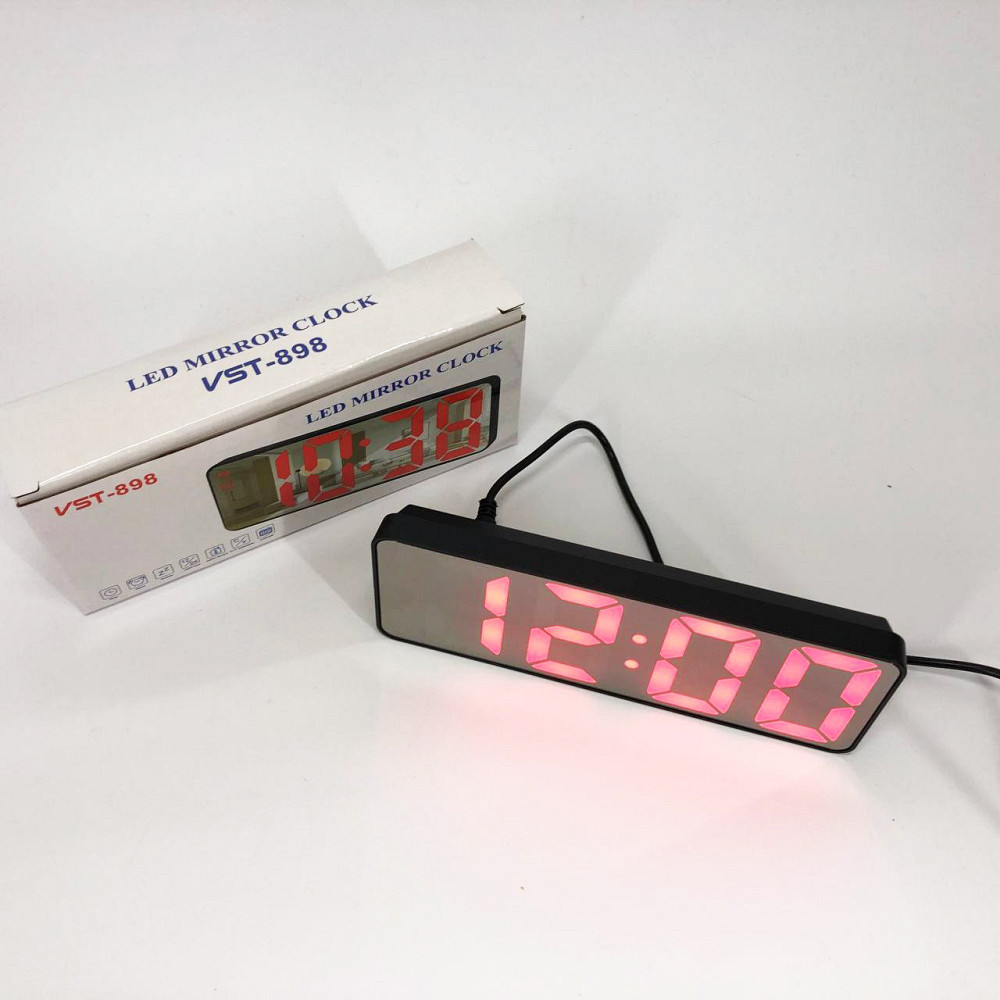 Электронные часы с функцией подсветки VST-898-1, Настольные часы led OL-857 на батарейках Киев - изображение 7