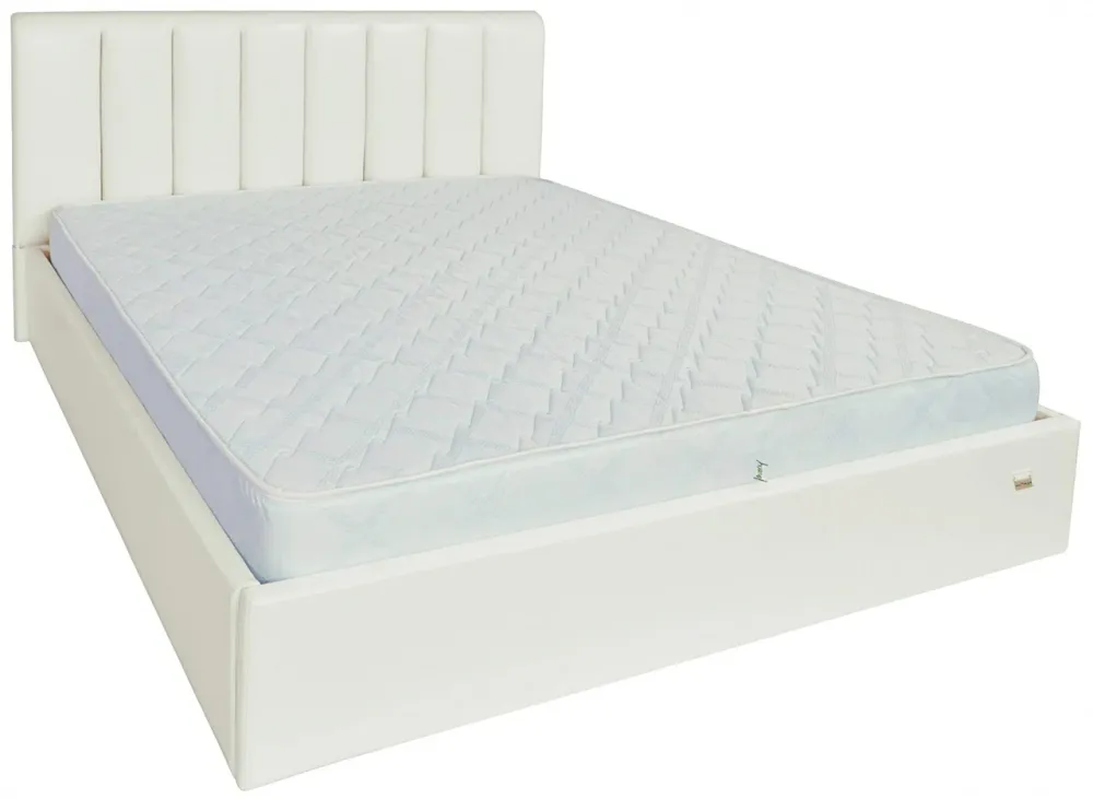Кровать Sanam Comfort 120 х 200 см Лаки White С подъемным механизмом и нишей для белья Белый Днепр - изображение 1