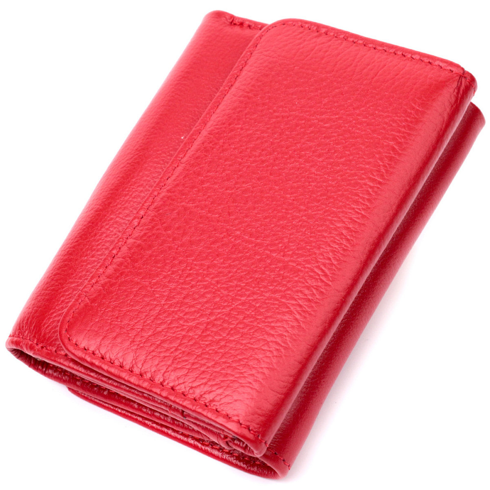 Жіночий горизонтальний шкіряний гаманець, червоний (ST Leather) Київ - фото 20