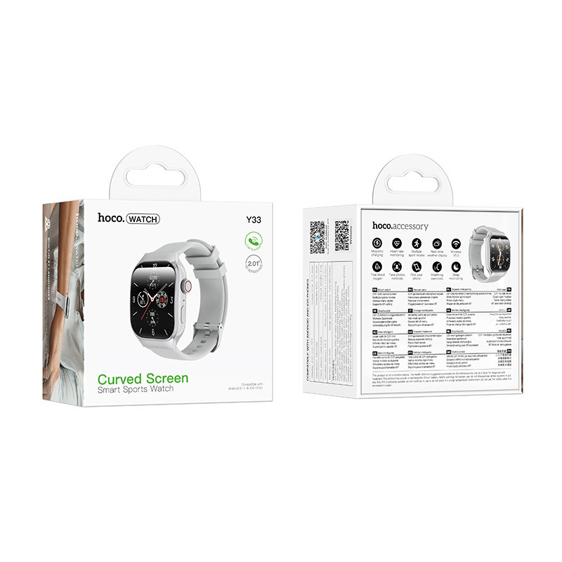 Смарт-годинник HOCO Y33 Silver для спорту і дзвінків Київ - фото 5
