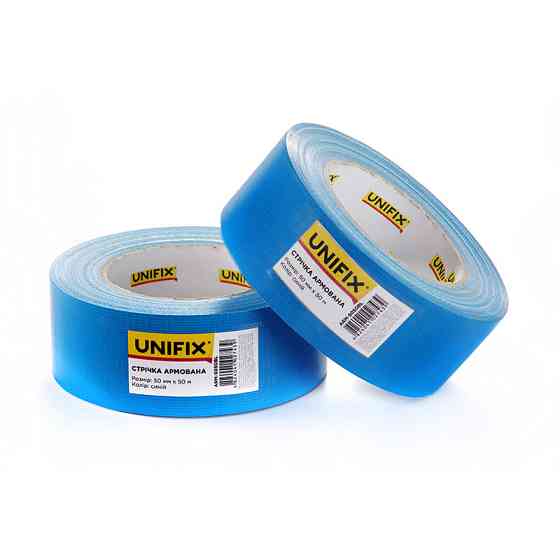 Лента клейкая армированная синяя 50мм*50м UNIFIX Ровно