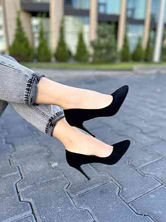 Comer Туфлі жіночі COMER чорні еко-замша висота каблука 8.5см розміри 36-40 (1960) Коломия