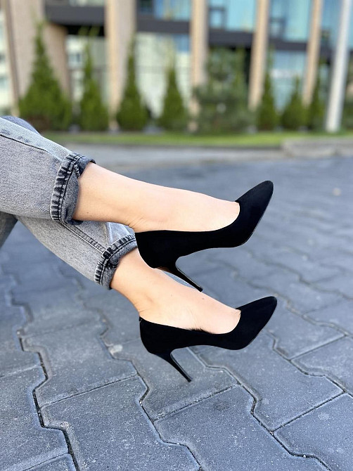 Comer Туфлі жіночі COMER чорні еко-замша висота каблука 8.5см розміри 36-40 (1960) Коломия - фото 6