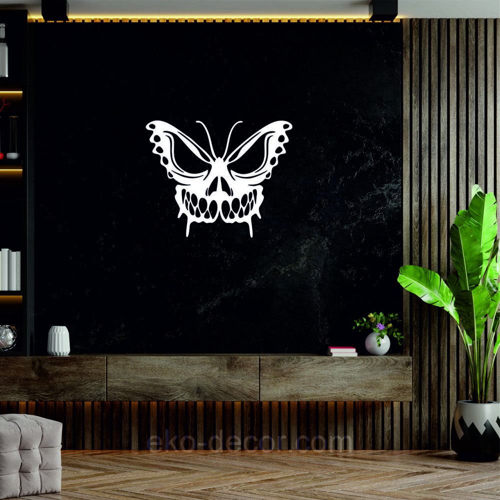 Декоративне настінне 3D Панно «Череп», Декор на стіну з об'ємом 70*56 см, Білий Київ - фото 6