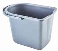 Відро прямокутне 14л пластик сірий Алеана Житомир