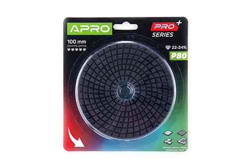 Круг алмазний шліфувальний на липучці 100 мм Р36 APRO PRO Рівне
