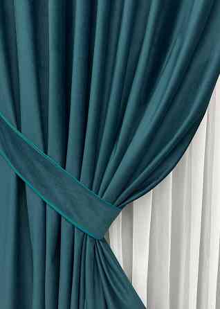 Комплект готових штор VR-Textil Оксамит (бархат) № 1662ш Мурена 100х290 см 2 шт (31-0108) Київ