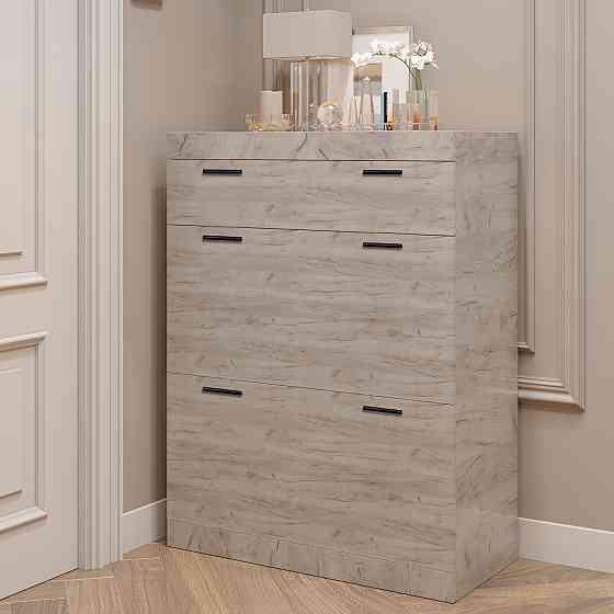 Тумба для обуви Эверест Соната ТО-800 80х38х106 дуб крафт белый (DTM-2725) Львов