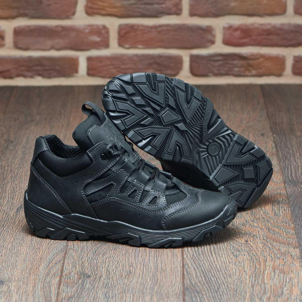 Тактические кроссовки кожа с  кордурой.Черные.11-01 41 (27) Харьков - изображение 10