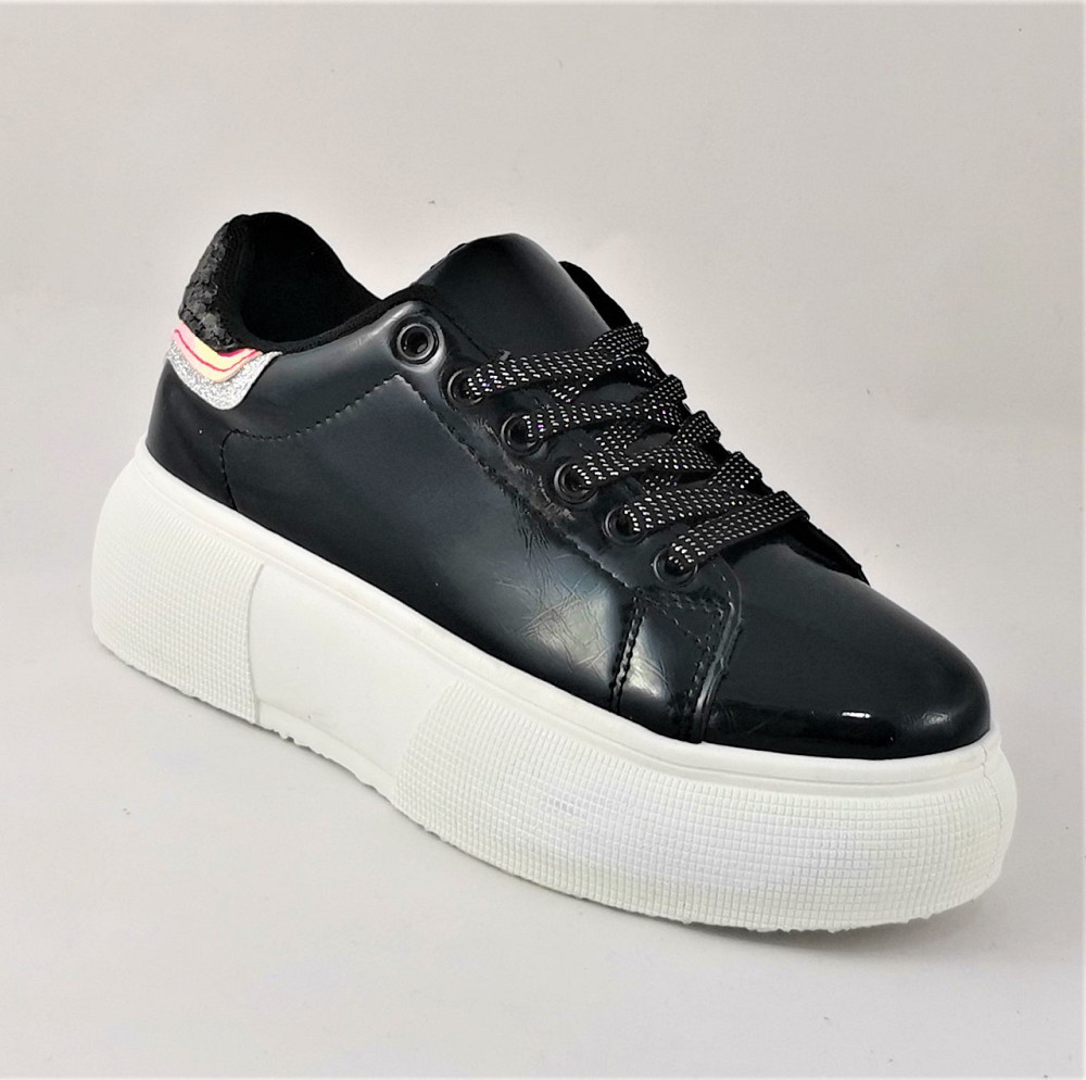 .Жіночі Кросівки на Танкетці Чорні Сліпони Мокасини на Платформі (розміри: 38) - 09-1 Дніпро - фото 4